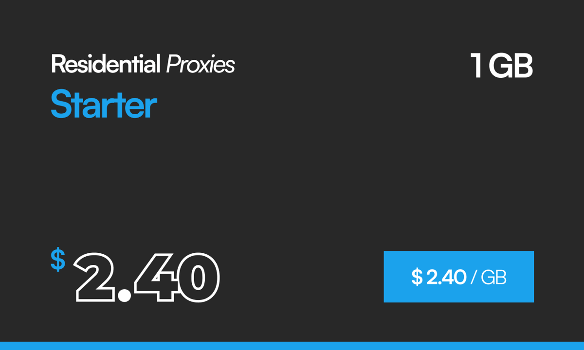 Budget Residential Proxies 1GB