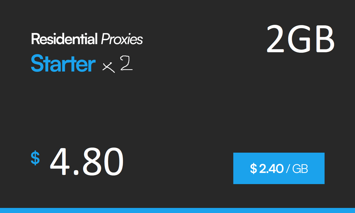 Budget Residential Proxies 2GB