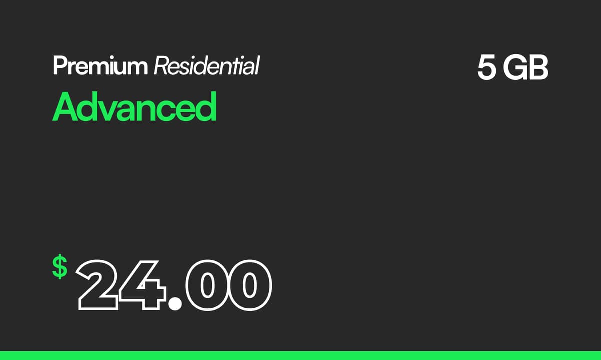 Premium Residential Proxies 5GB