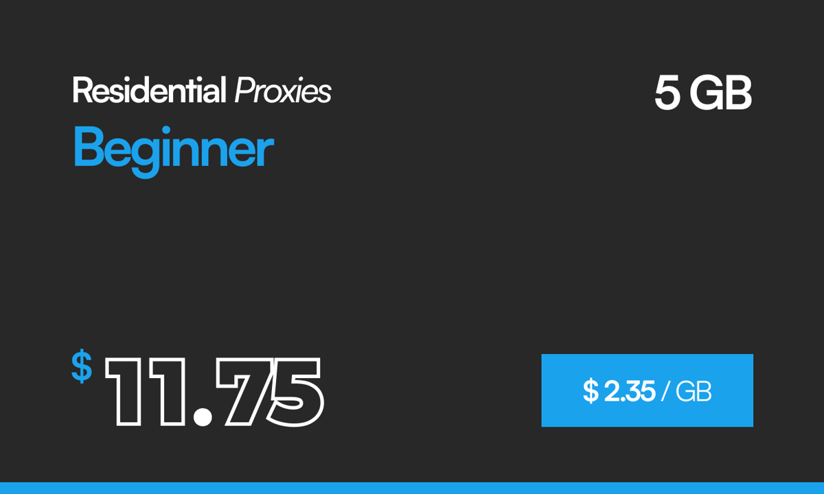 Budget Residential Proxies 5GB